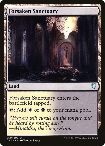 Forsaken Sanctuary, Magic card C17 250 — Commander 2017 set