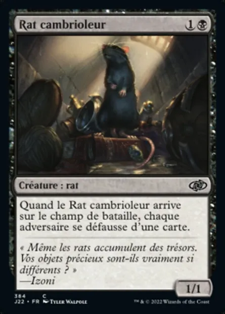 Rat cambrioleur, carte Magic J22 384 — extension Jumpstart 2022