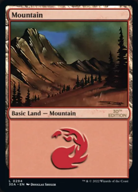Mountain, Magic card 30A 294 — 30th Anniversary Edition set