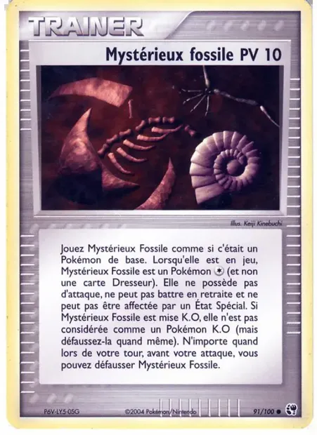 Mystérieux fossile, carte Pokémon SS 91 — extension EX Tempête de sable