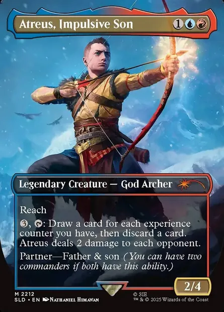 Atreus, Impulsive Son, carte Magic SLD 2212 — extension Secret Lair Drop