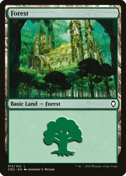 Forêt, carte Magic CM2 312 — extension Commander Anthology Volume II
