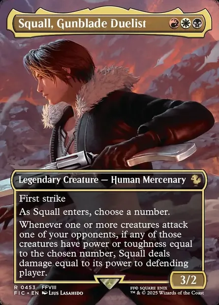 Squall, Gunblade Duelist, Magic card FIC 453 — Final Fantasy Commander set