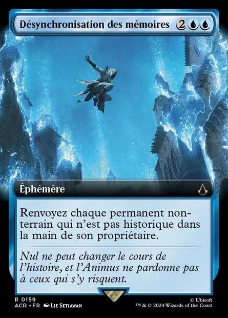 Désynchronisation des mémoires, carte Magic ACR 159 — extension Assassin's Creed
