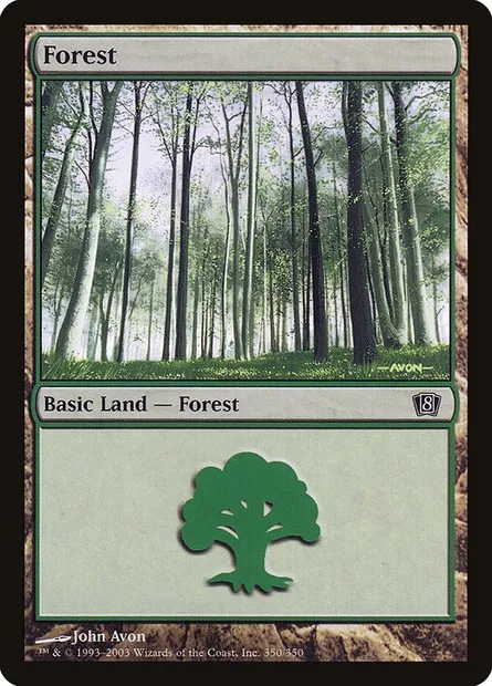Forest, Magic card 8ED 350★ — Eighth Edition set