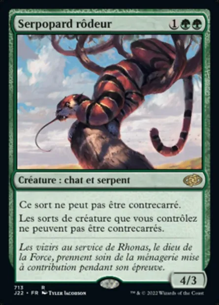 Serpopard rôdeur, carte Magic J22 713 — extension Jumpstart 2022