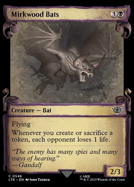 Mirkwood Bats, Magic card LTR 546 — The Lord of the Rings: Tales of Middle-earth set