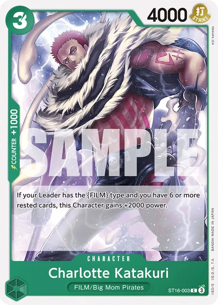 Charlotte Katakuri, One Piece card ST16-003 — Green Uta set