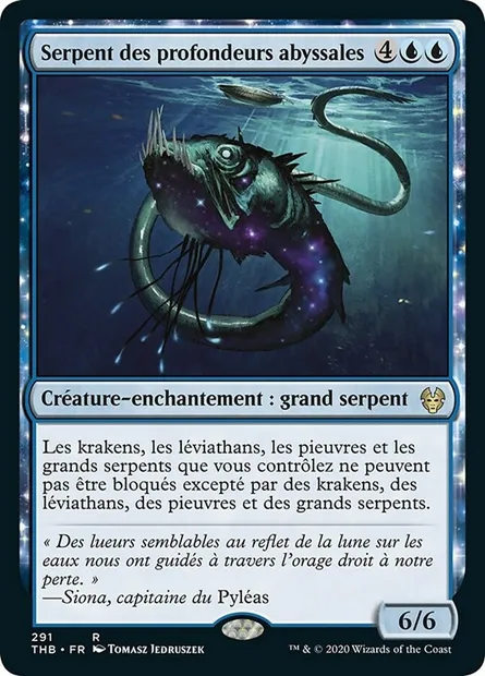 Serpent des profondeurs abyssales, carte Magic THB 291 — extension Theros Beyond Death