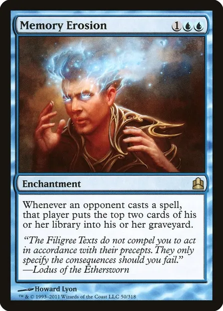 Memory Erosion, Magic card CMD 50 — Commander 2011 set