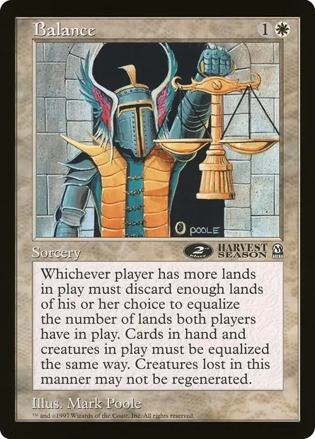 Balance, Magic card OLEP 17 — Oversized League Prizes set