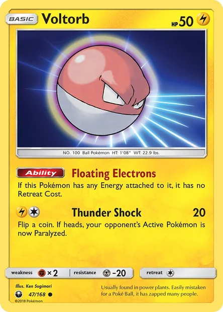 Voltorb, Pokémon card CES 47 — Celestial Storm set