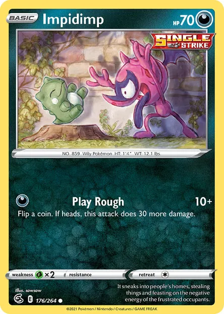 Impidimp, Pokémon card FST 176 — Fusion Strike set
