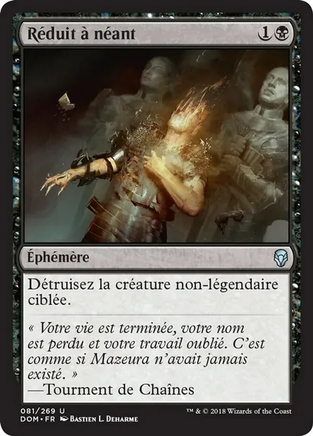 Réduit à néant, carte Magic DOM 81 — extension Dominaria