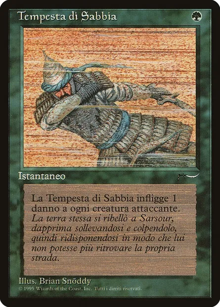 Tempête de sable, carte Magic RIN 137 — extension Rinascimento