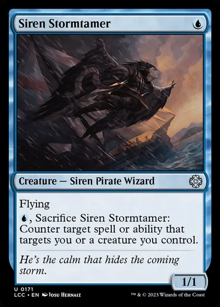 Siren Stormtamer, Magic card LCC 171 — The Lost Caverns of Ixalan Commander set