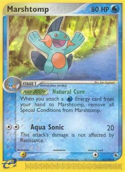 Marshtomp, Pokémon card RS 41 — Ruby & Sapphire set