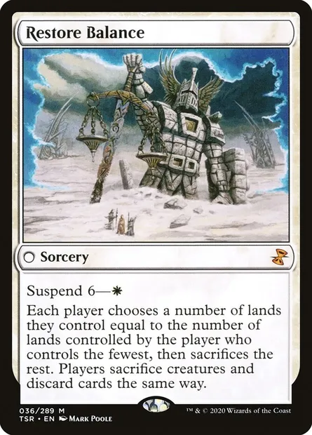 Restore Balance, Magic card TSR 36 — Time Spiral Remastered set