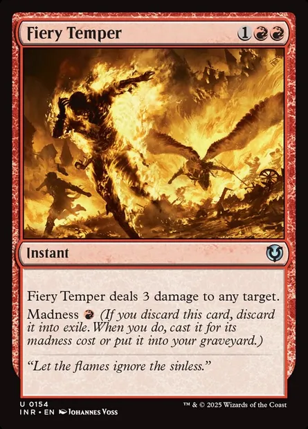 Fiery Temper, Magic card INR 154 — Innistrad Remastered set