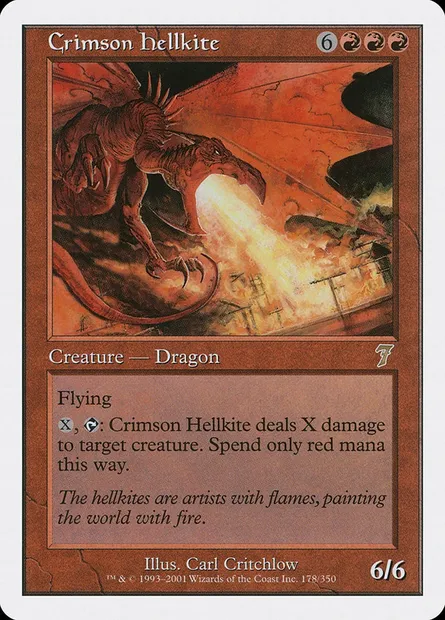 Escouflenfer pourpre, carte Magic 7ED 178 — extension Septième Edition
