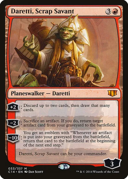 Daretti, Scrap Savant, Magic card C14 33 — Commander 2014 set