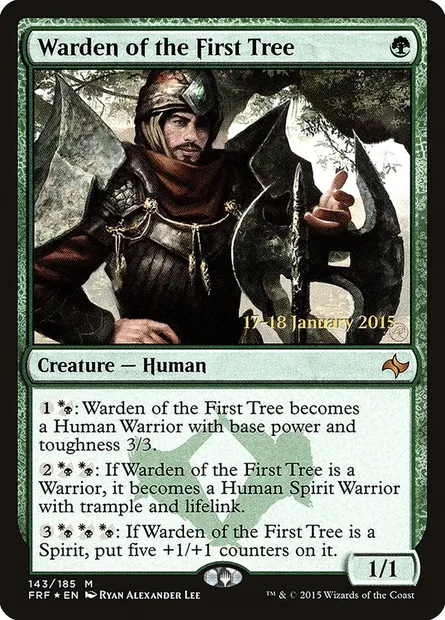 Warden of the First Tree, Magic card PFRF 143s — Fate Reforged Promos set