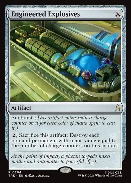 Explosifs artificiels, carte Magic TRK 264 — extension Star Trek