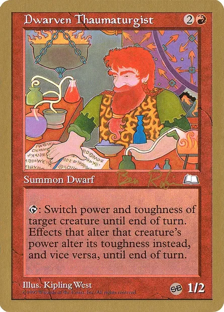Dwarven Thaumaturgist, Magic card WC98 br98sba — World Championship Decks 1998 set