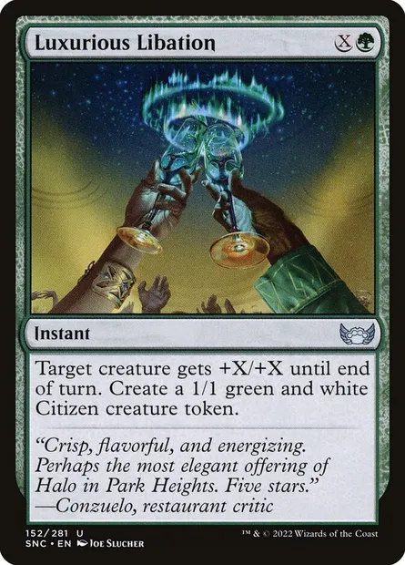 Luxurious Libation, Magic card SNC 152 — Streets of New Capenna set