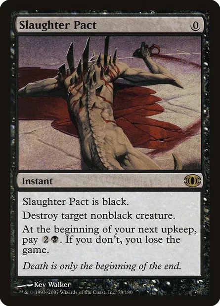 Slaughter Pact, Magic card FUT 78 — Future Sight set