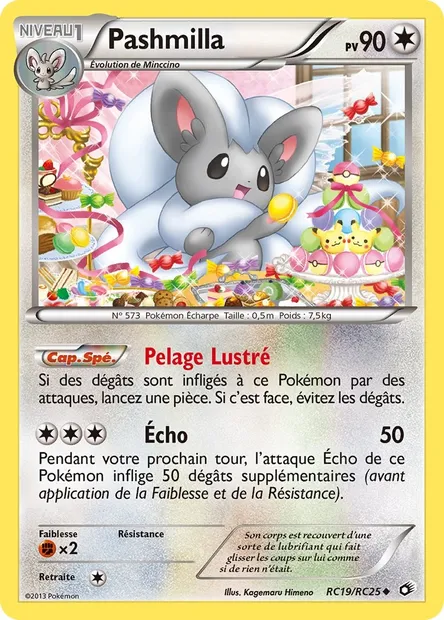 Pashmilla, carte Pokémon LTR RC19 — extension Legendary Treasures