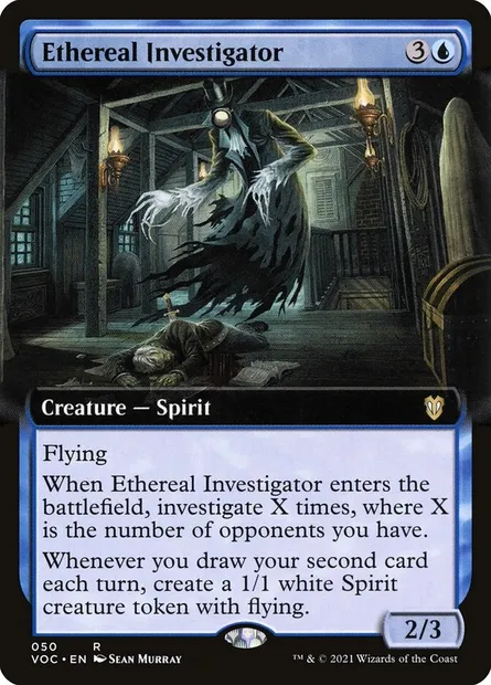 Ethereal Investigator, Magic card VOC 50 — Crimson Vow Commander set