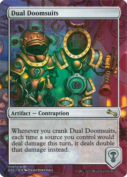 Dual Doomsuits, carte Magic UST 179 — extension Unstable
