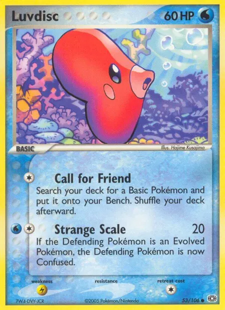 Luvdisc, Pokémon card EM 53 — Emerald set