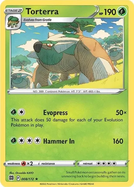 Torterra, carte Pokémon TDX 008-8 — extension Theme Deck & Blisters Exclusives
