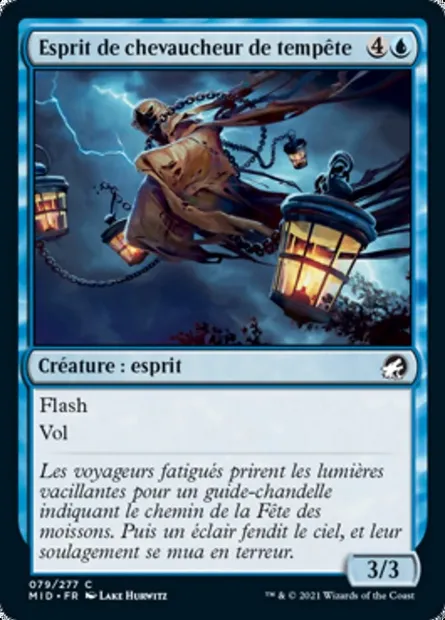 Esprit de chevaucheur de tempête, carte Magic MID 79 — extension Innistrad : chasse de minuit