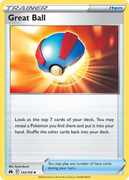 Great Ball, Pokémon card CRZ 132 — Crown Zenith set