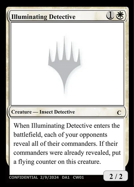 Illuminating Detective, carte Magic UNK CW01 — extension Unknown Event