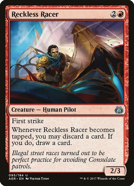 Reckless Racer, Magic card AER 95 — Aether Revolt set