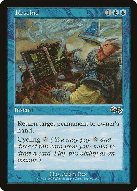 Rescind, Magic card USG 92 — Urza's Saga set