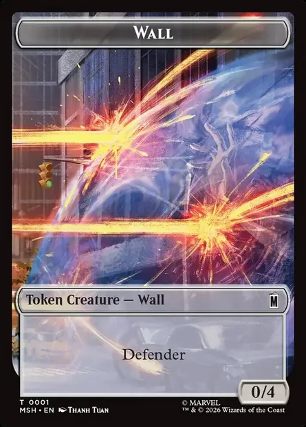 Wall, carte Magic TMSH 1 — extension Marvel Super Heroes Tokens