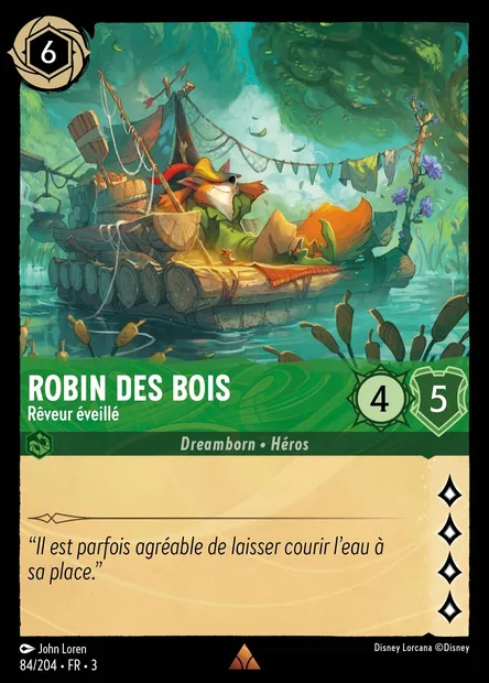 Robin des Bois - Rêveur éveillé, carte Disney Lorcana CH3-084 — extension Les Terres d'Encres
