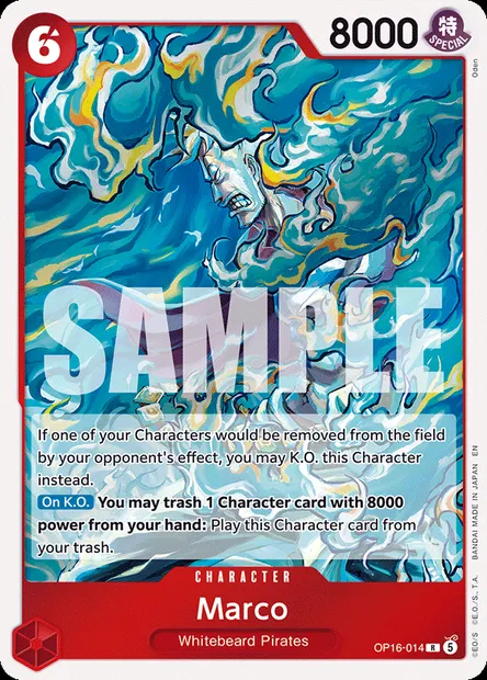 Marco, One Piece card OP16-014 — THE TIME OF BATTLE set