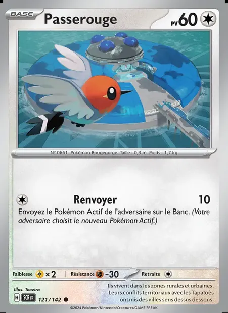Passerouge, carte Pokémon SCR 121 — extension Couronne Stellaire