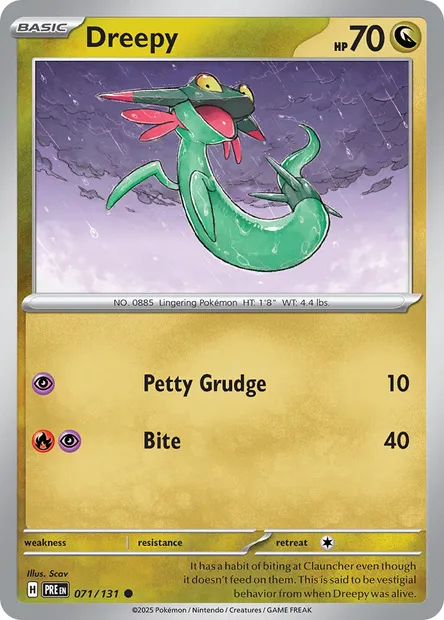 Dreepy, Pokémon card PRE 071 — Prismatic Evolutions set