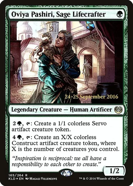 Oviya Pashiri, Sage Lifecrafter, Magic card PKLD 165s — Kaladesh Promos set