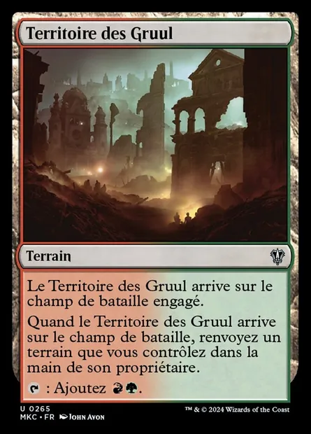 Territoire des Gruul, carte Magic MKC 265 — extension Murders at Karlov Manor Commander