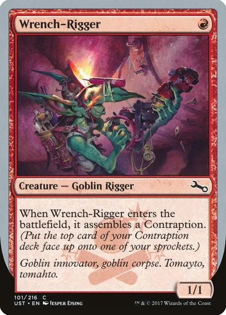 Wrench-Rigger, Magic card UST 101 — Unstable set