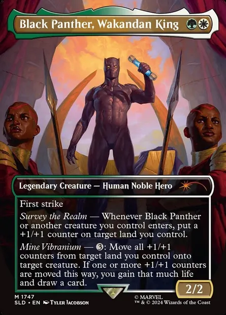Black Panther, Wakandan King, carte Magic SLD 1747 — extension Secret Lair Drop