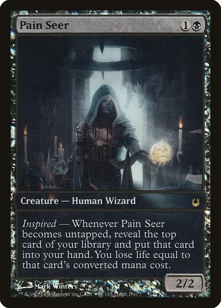 Voyant de douleur, carte Magic PBNG 80 — extension Born of the Gods Promos